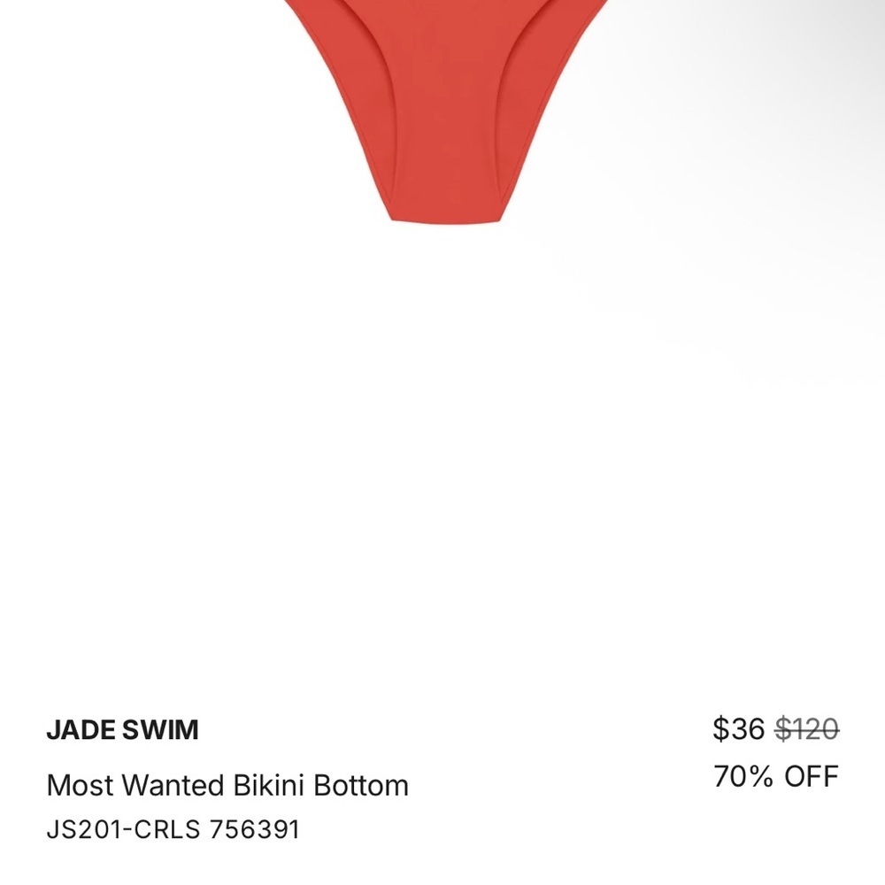 JADE SWIM • NWT $90 USD Most Wanted Bikini Bottom RW1 - Picture 5 of 8
